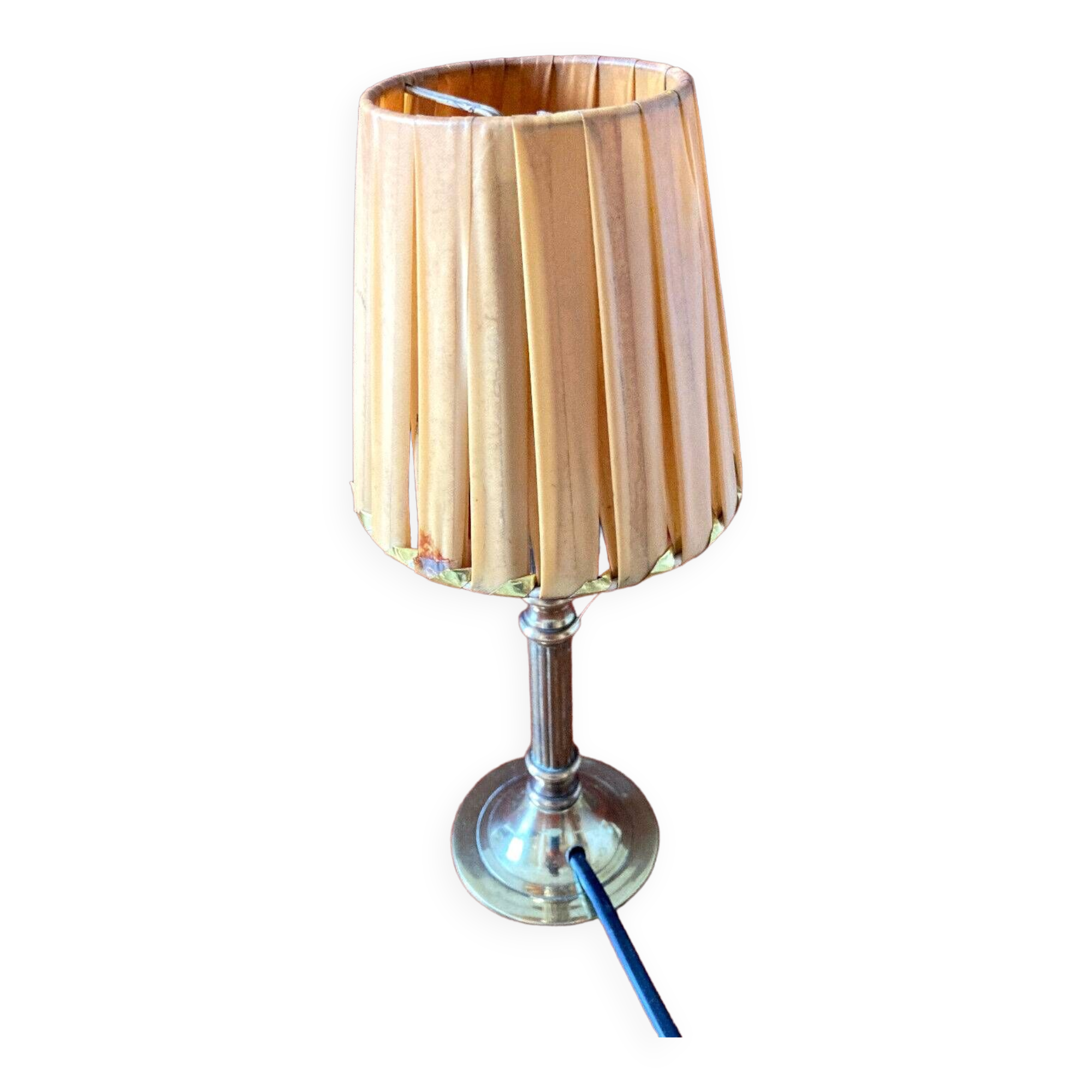 Small old bedside lamp - golden base