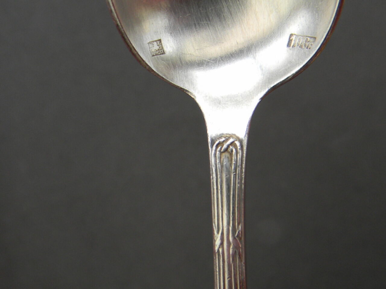 Set of 10 teaspoons in silver metal argit