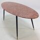 Italian Midcentury Coffee Table with Marble Top and Brass Feet, 1950s