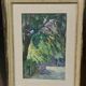 Oil painting on panel early 1900 landscape impressionist frame
