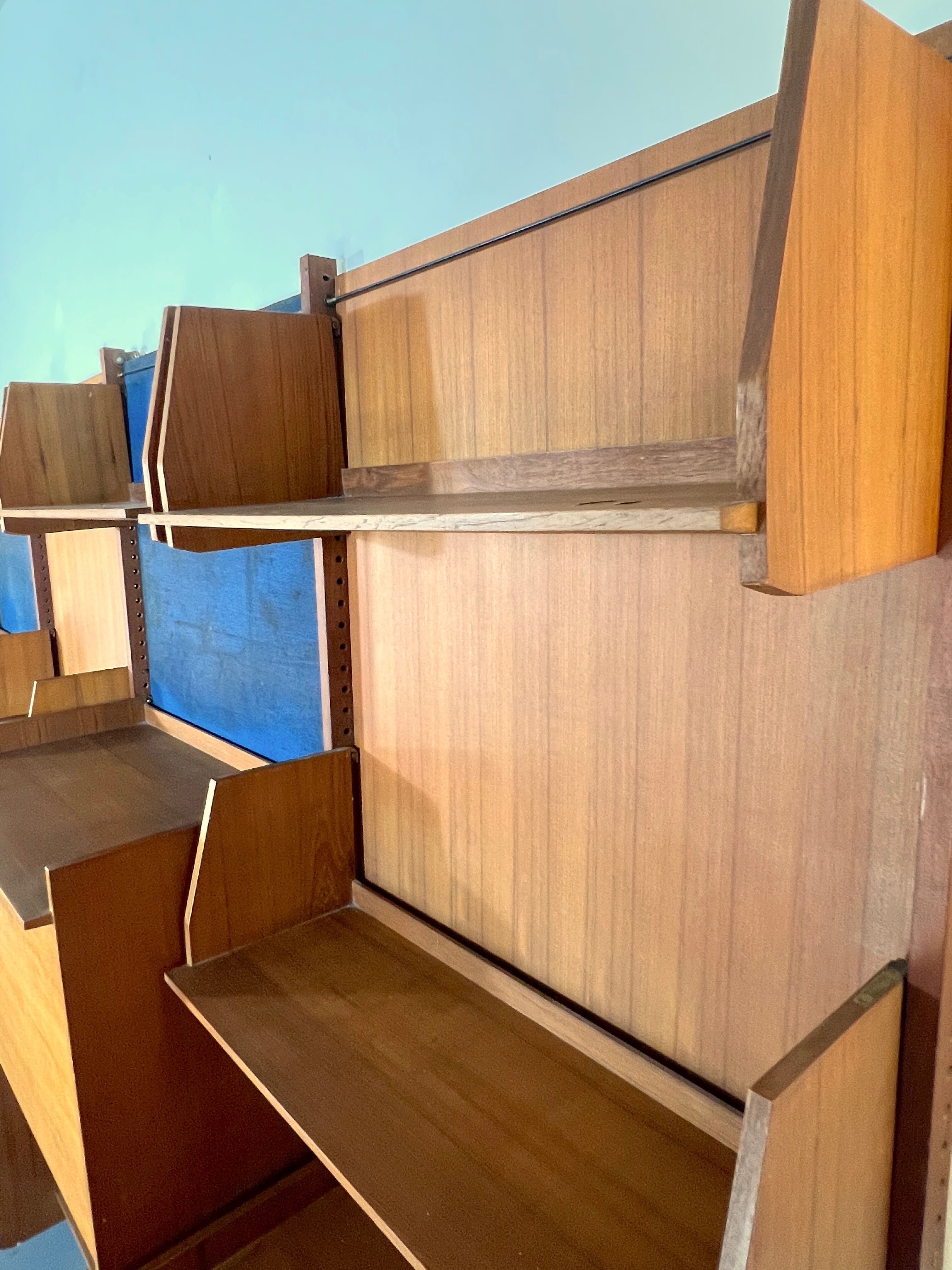 Mid-Century Modern modular wood bookcase from 50s