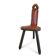 Vintage brutalist Spanish tripod chair / wooden stool