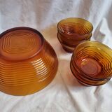 Orange arcopal fruit salad set 1970