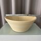 French Vintage Ribbed Ceramic Salad Bowl | Ivory Cream | Digoin Sarreguemin