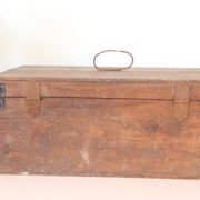 Wooden pre-war box with metal handle