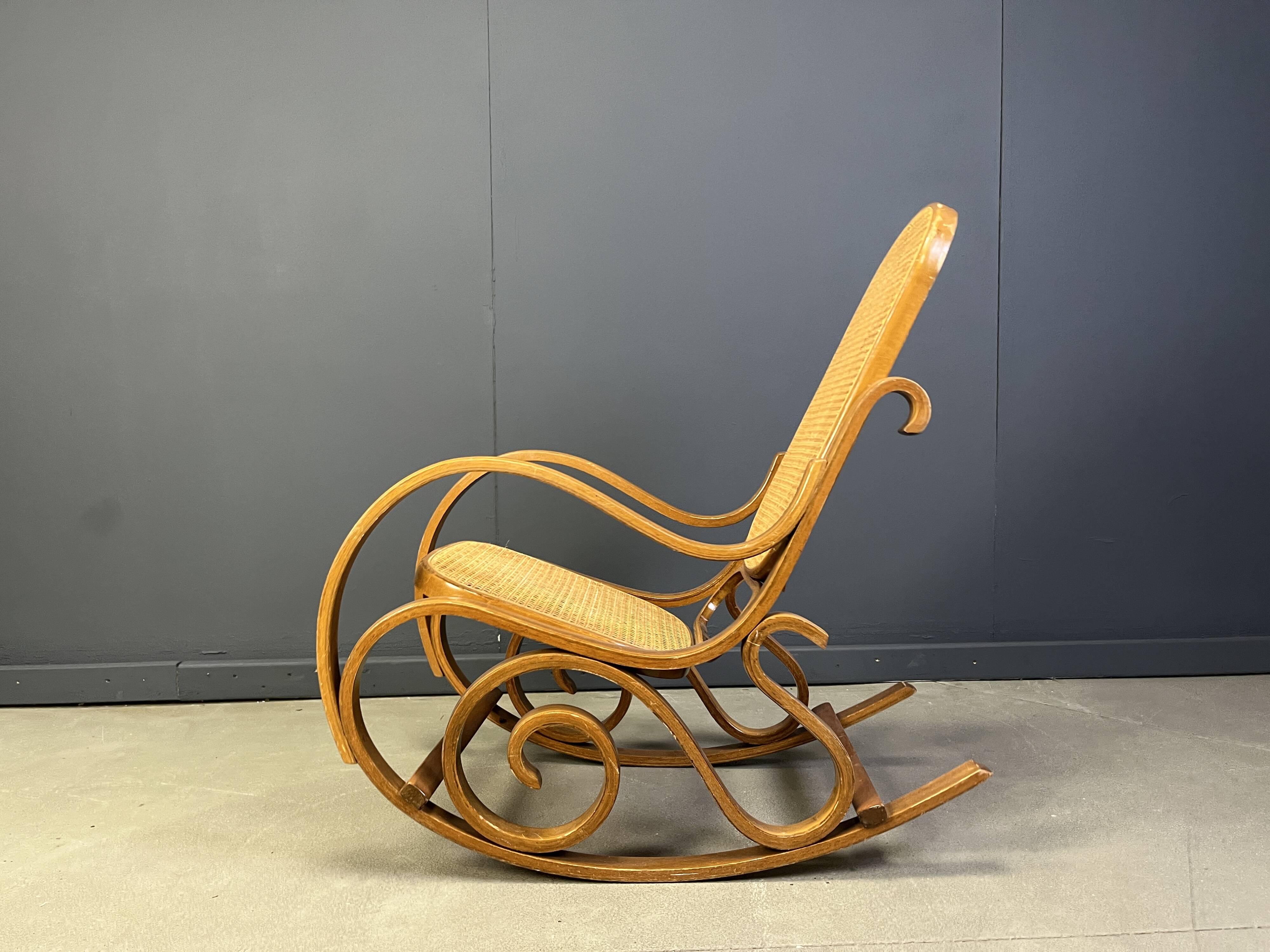 Vintage bentwood rocking chair, 1960s