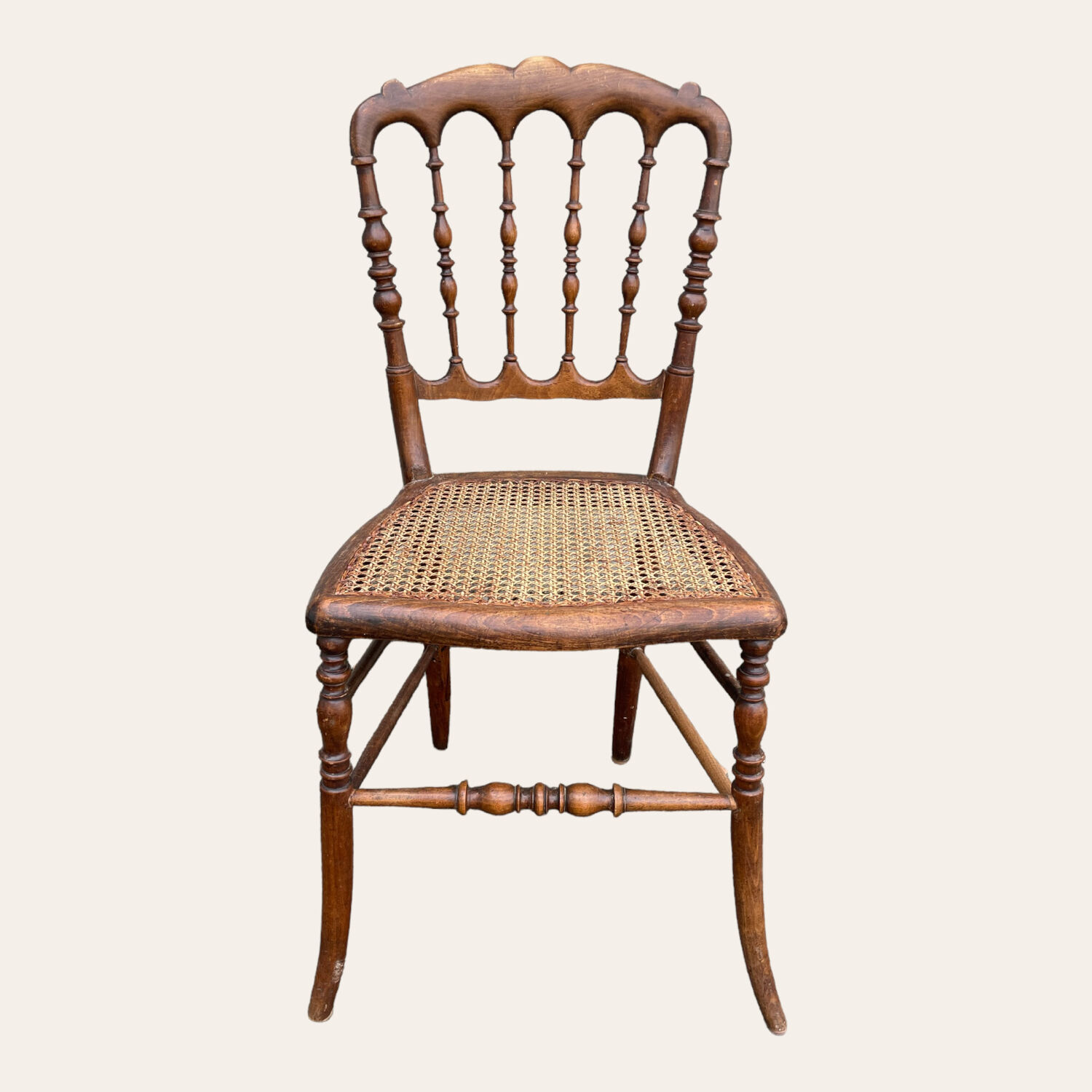 Set of 2 Chaviari Napoleon III cane chairs