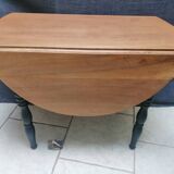 Louis Philippe oval shutter table in solid mahogany