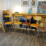 Series of 6 chairs bistro Baumann and Luterma