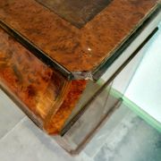 Antique washstand in walnut burl and white marble – 19th century