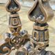 Paire de CHENETS Laiton Massif VINTAGE