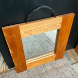 Vintage mirror in solid pine