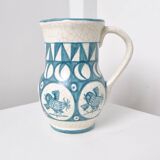 Cracked white earthenware pitcher 1960