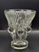 Vase vintage en verre/cristal moulé très épais  Design sculptural  Art Déco