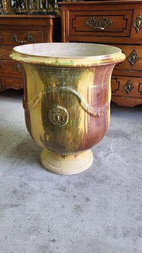 Large glazed terracotta flower pot the Madeleine Anduze