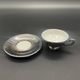 Vintage silver-plated porcelain moka cup RW Bavaria with saucer
