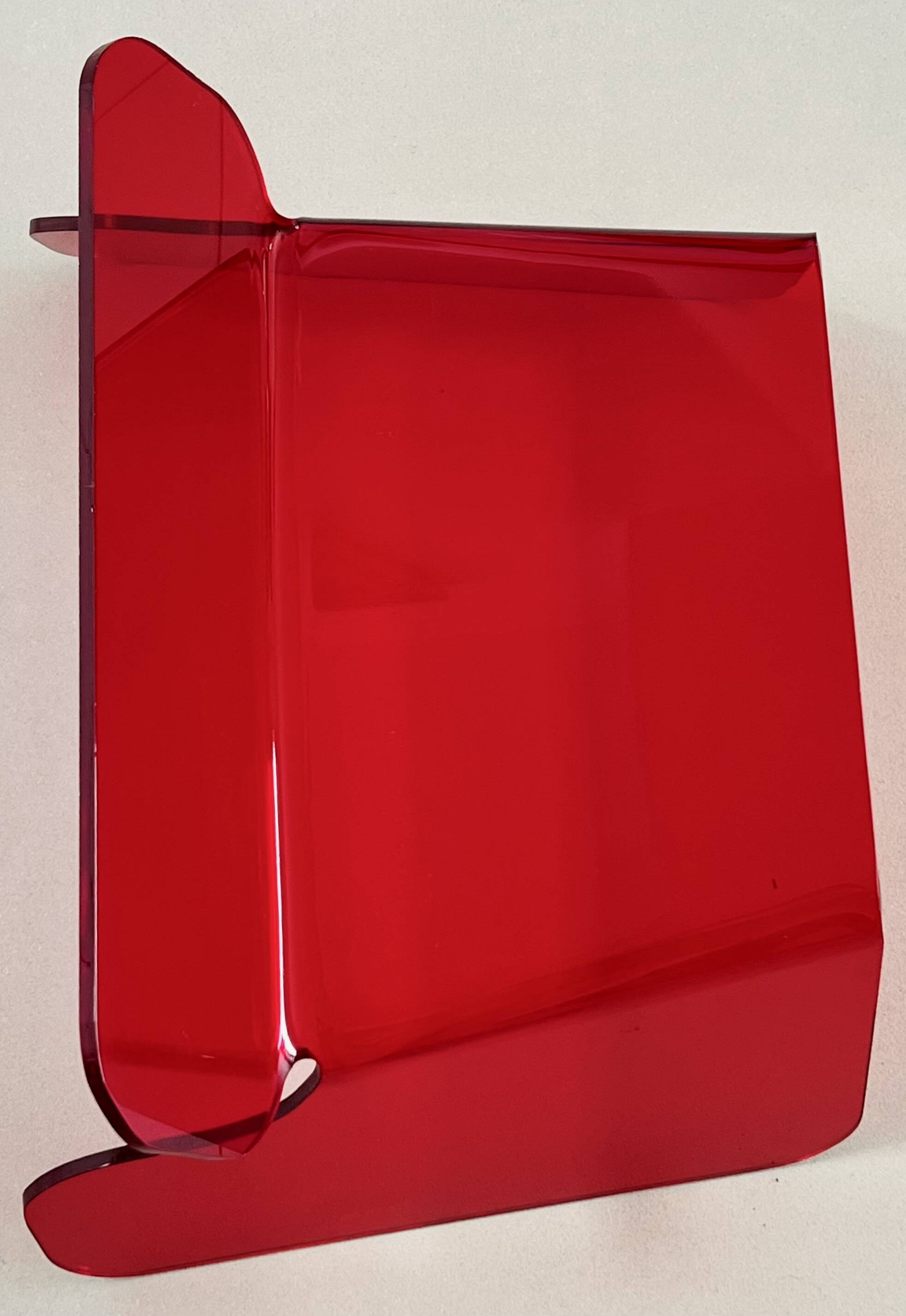 Red plexiglass chair, France 1970s