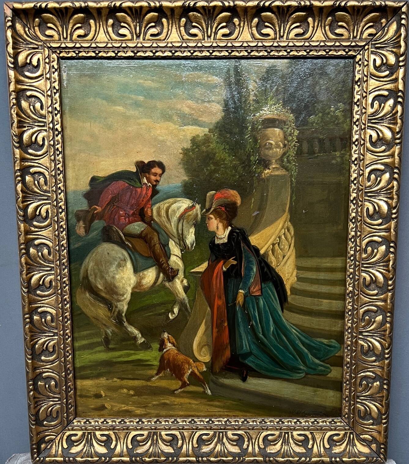Tableau « Scène romantique ».