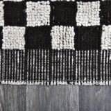 2x10 Checkered Turkish Vintage Runner Rug 69x294Cm