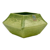 Vase vintage en céramique vert sauge Bertoncello Décor fait main, Italie, années 1970