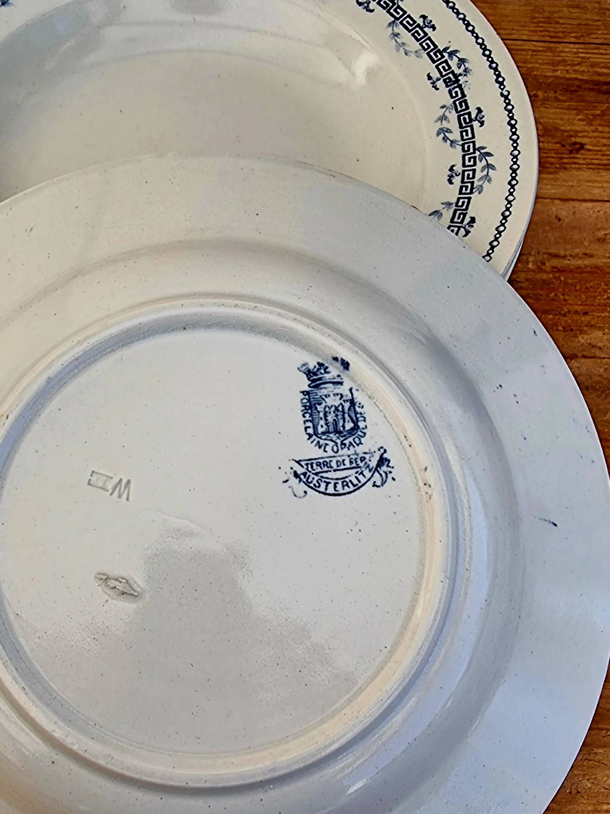 Set of 4 deep plates Terre de Fer Austerlitz