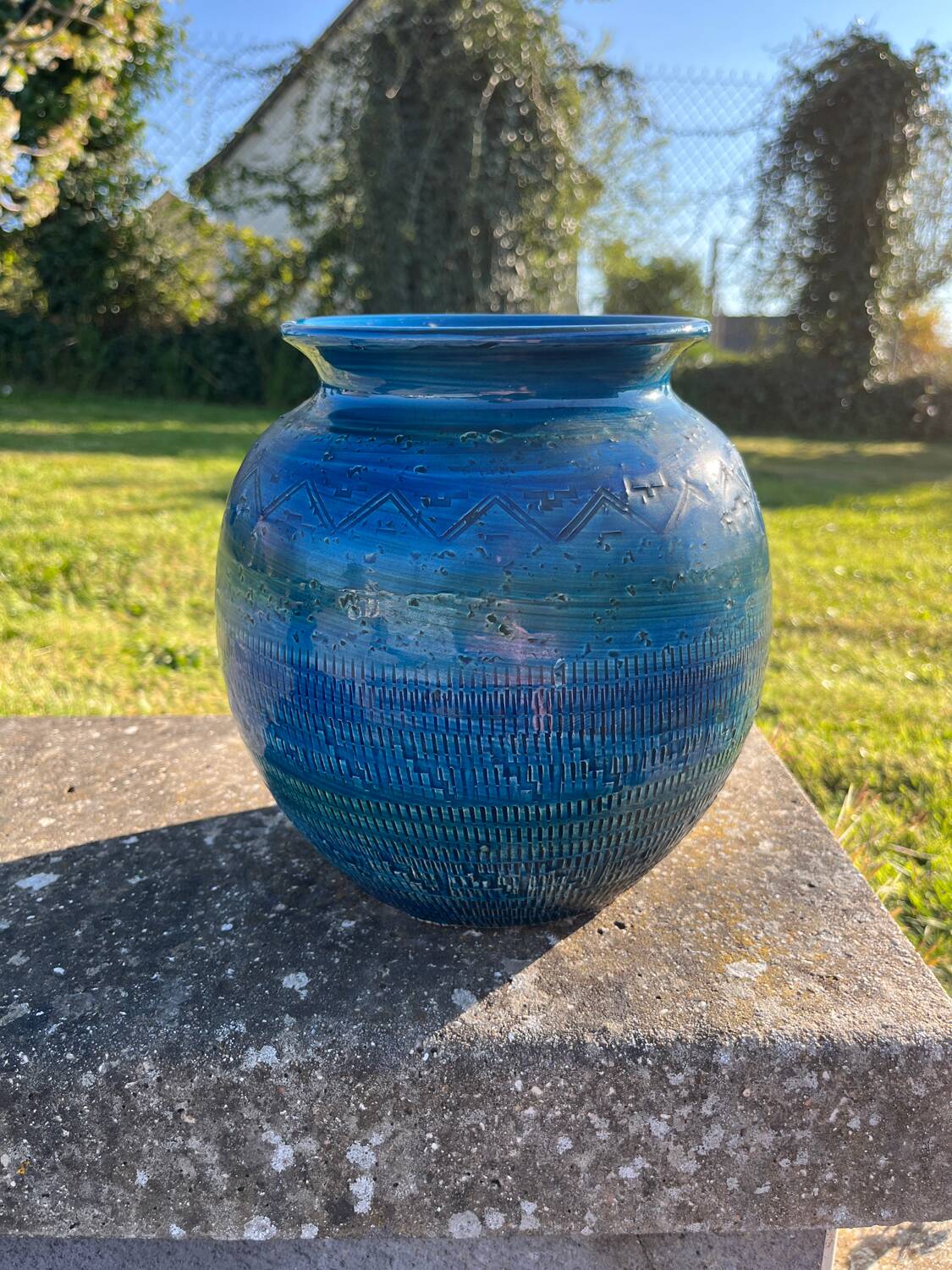 Large Aldo Londi Bitossi vintage ceramic vase
