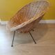 Vintage rattan basket armchairs