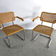 Vintage cantilever chairs attributed to Marcel Breuer 'Cesca' chair - 1970s - set of 2
