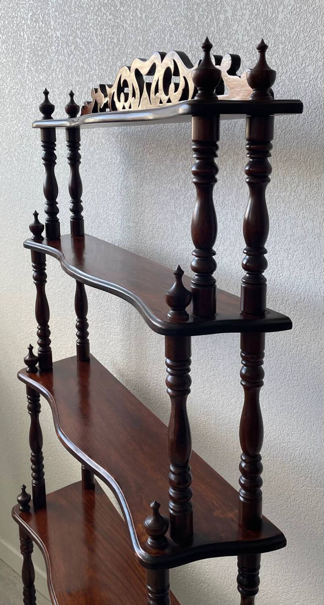 Library - turned wooden shelf