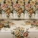 Napoleon III floral toad sofa with boudoir spirit and sliced backrest.