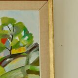 Framed oil on panel "Kopia" by TW, Sweden mid 20th century.