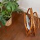 Foldable magazine rack in wicker