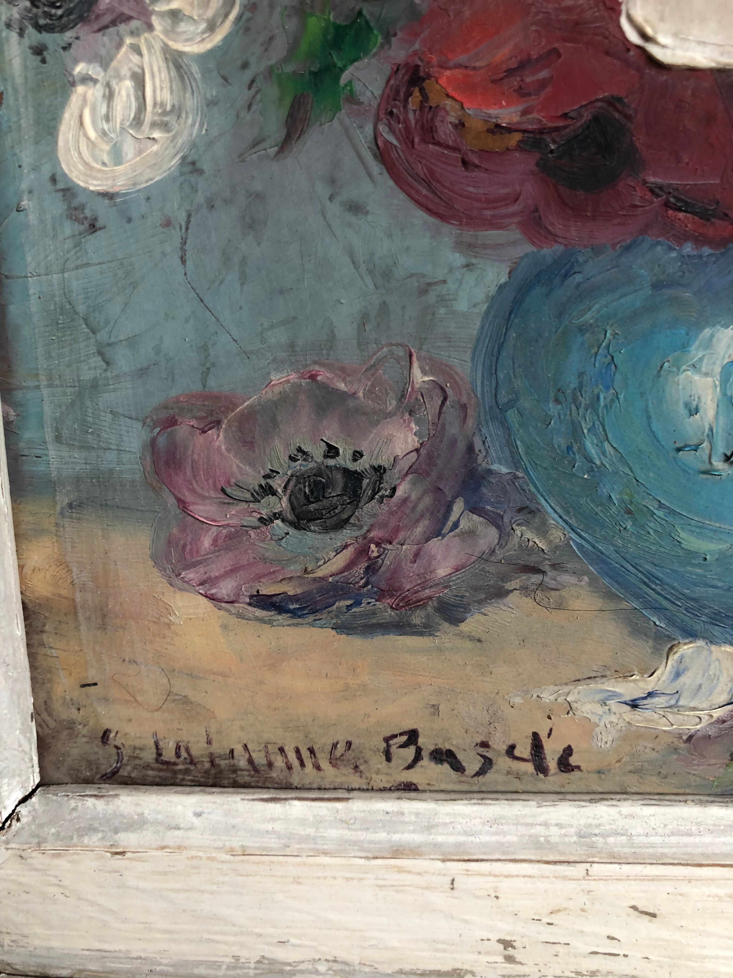 Painting bouquet of flowers