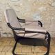Fauteuil Ikea vintage en lin et métal