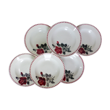 6 assiettes creuses de  St Amand modèle Café Mars