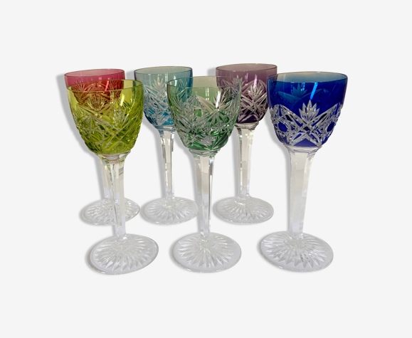 Cristal de bohème 6 verres à porto