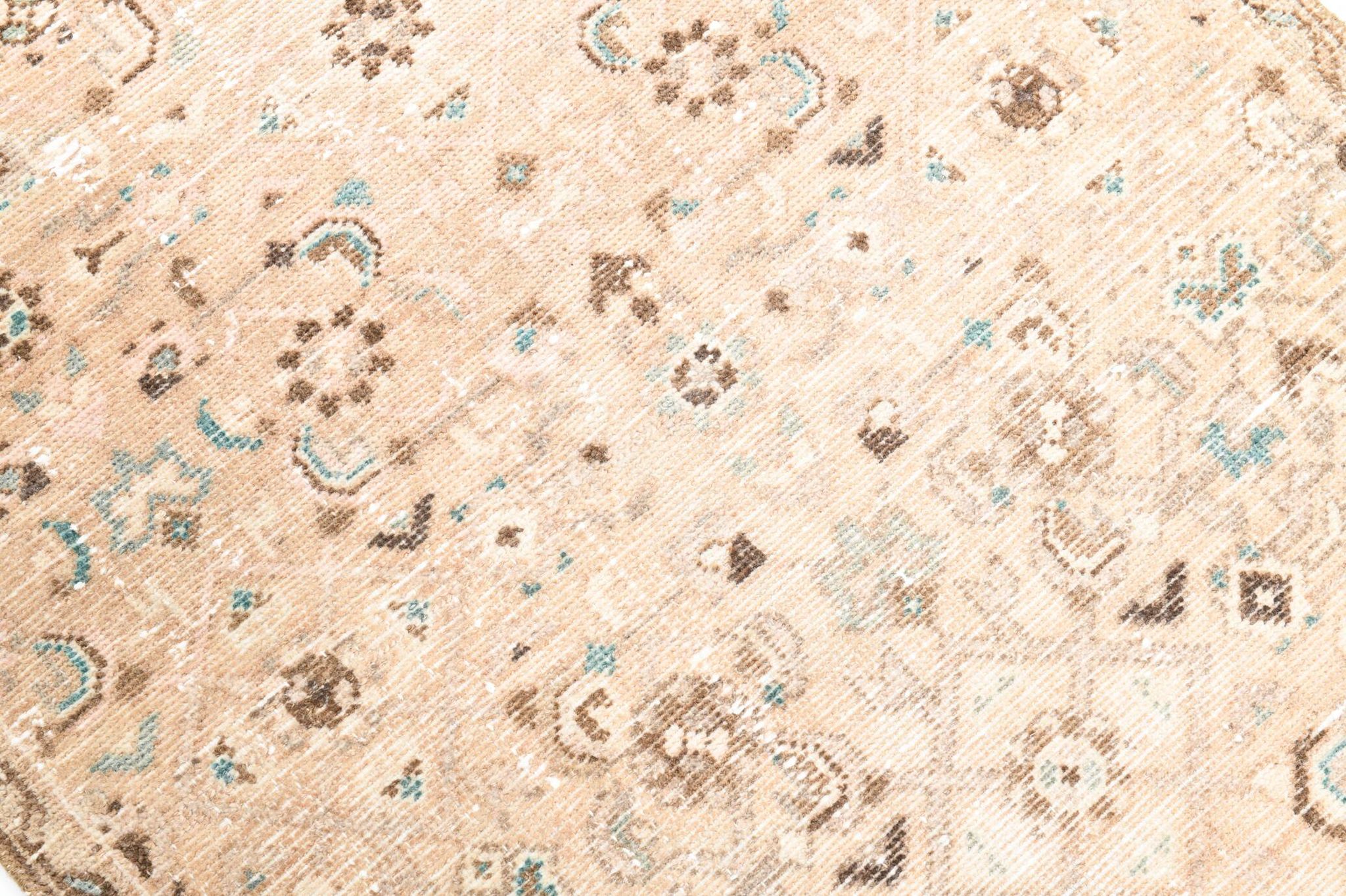 3x10 Nuances De Beige Tapis Terrestre Persan, 81x295Cm
