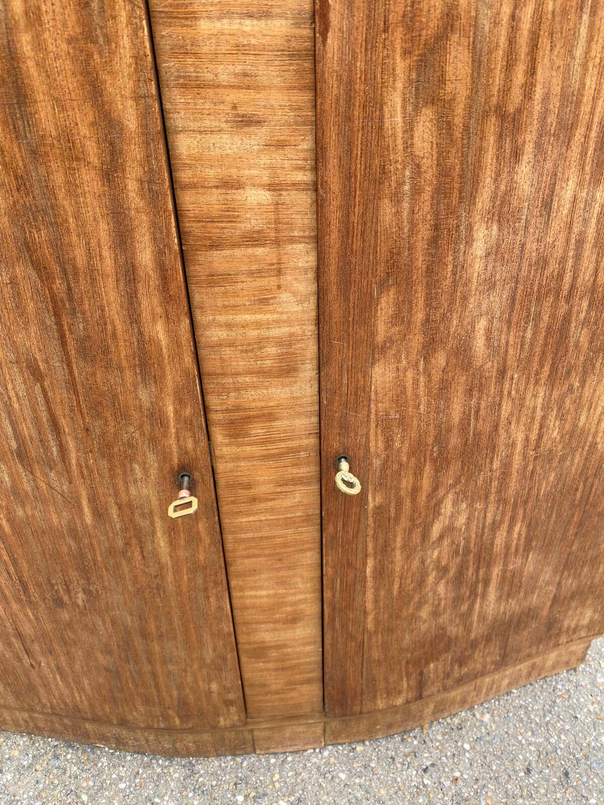 1960s wooden Art Deco buffet with 2 doors