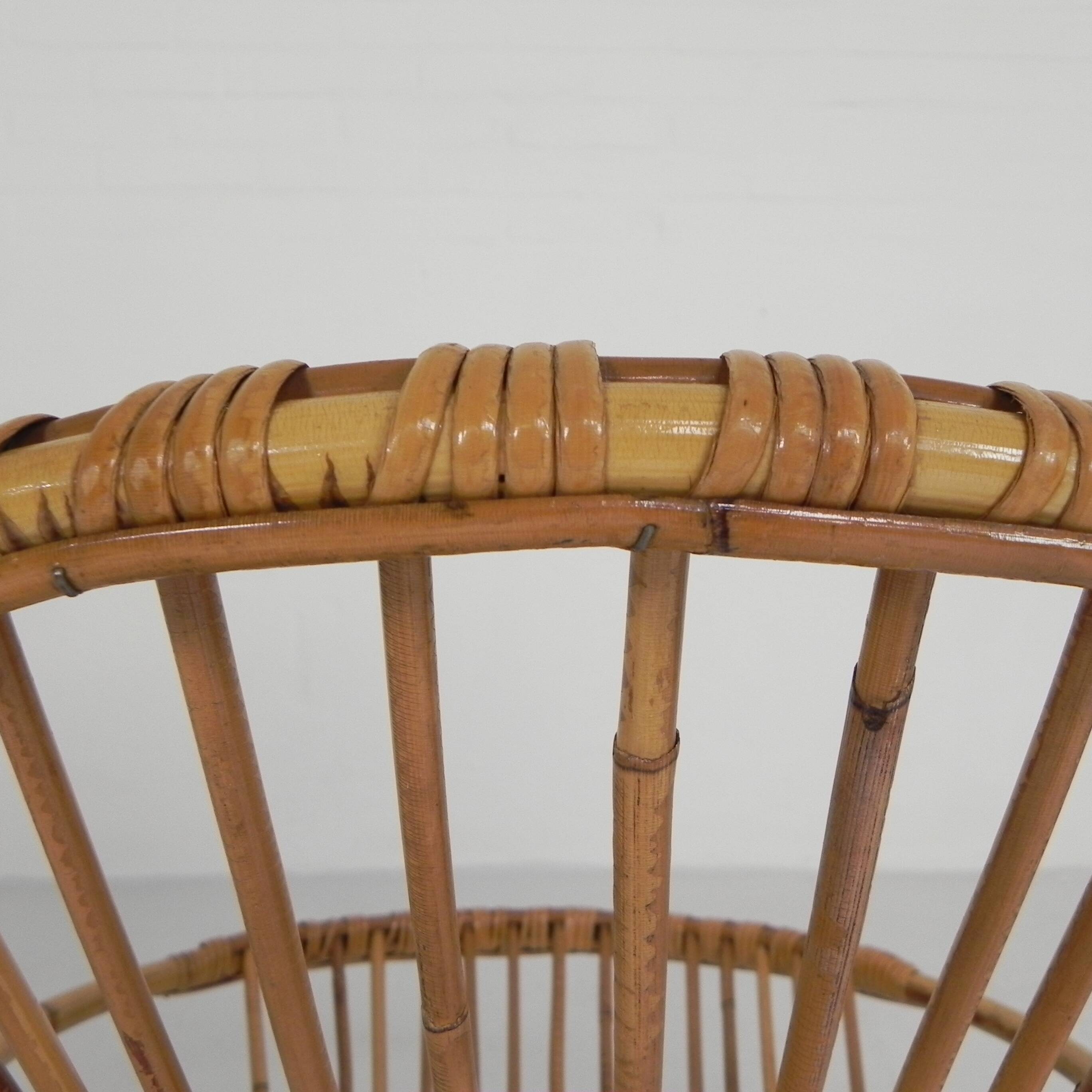 Vintage Rohe Noordwolde bamboo chair, 1960s
