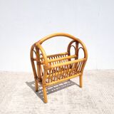 Rattan magazine holder