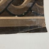 Oil on canvas neo classical fragment of décor frieze in trompe l'oeil 19th greek revival