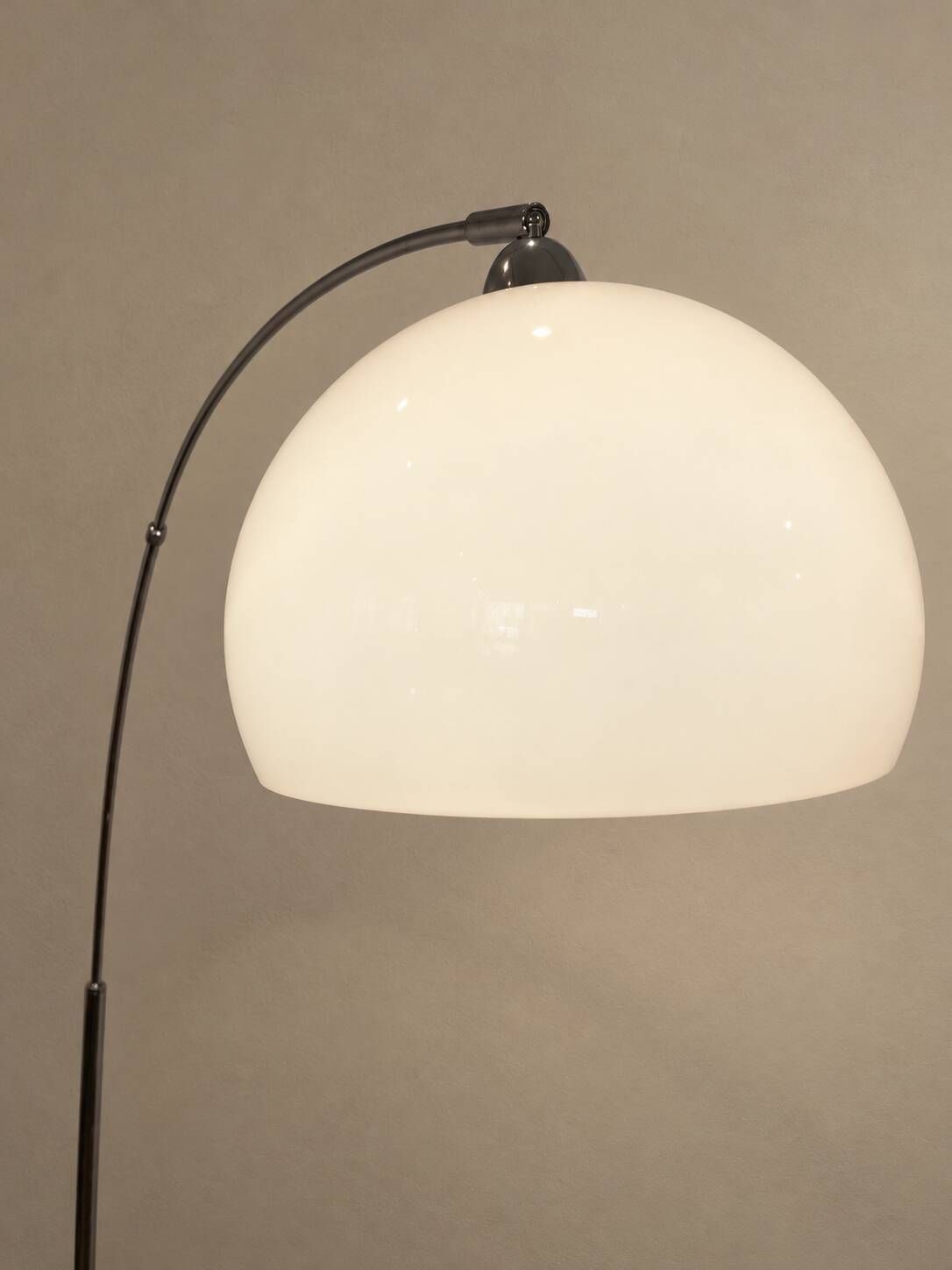 Arc floor lamp with a marble base