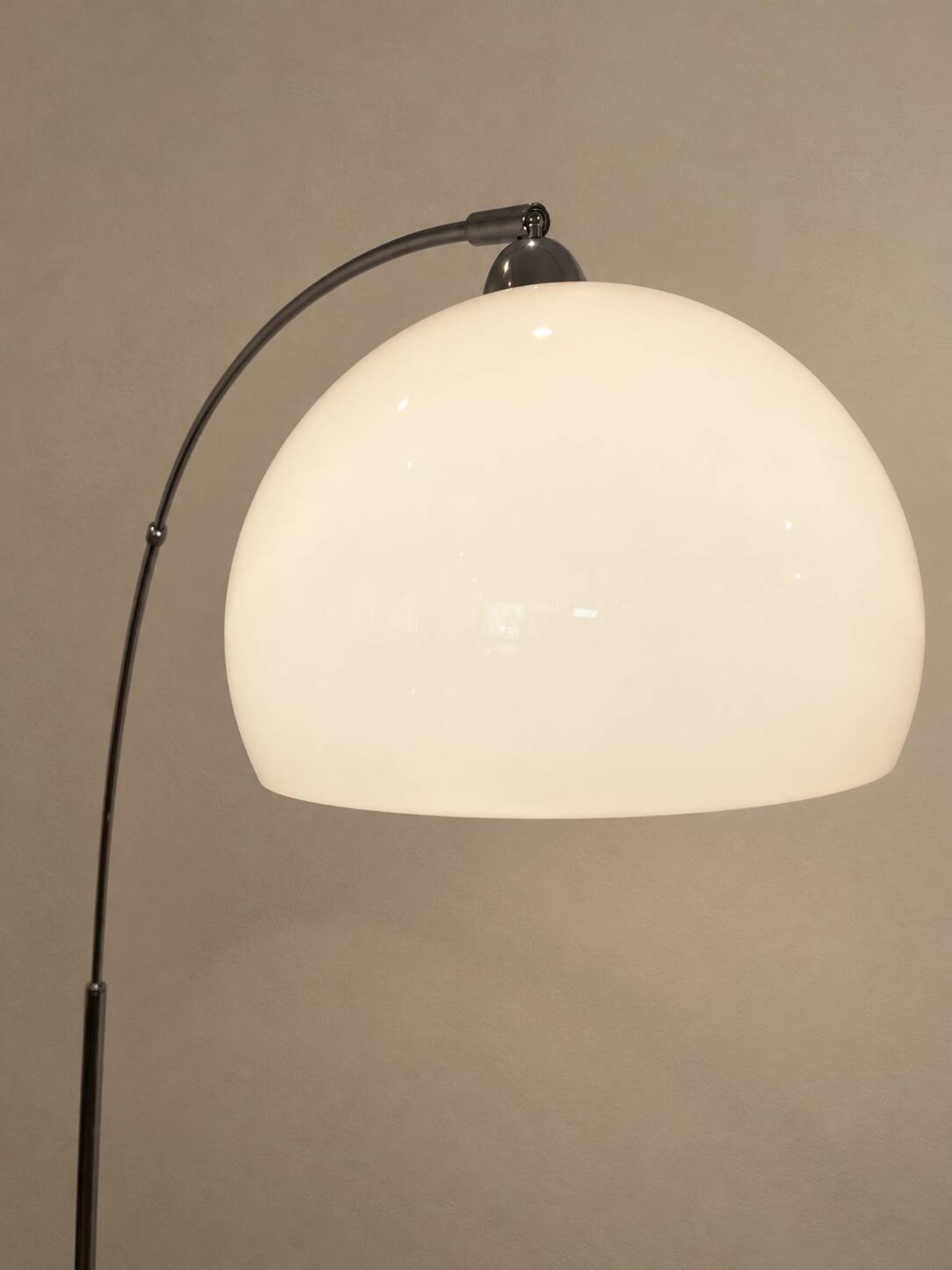 Arc floor lamp with a marble base