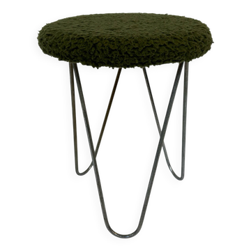 Vintage stool with hairpin legs small stool 60's