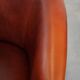 Red-brown cowhide leather office chair/side chair