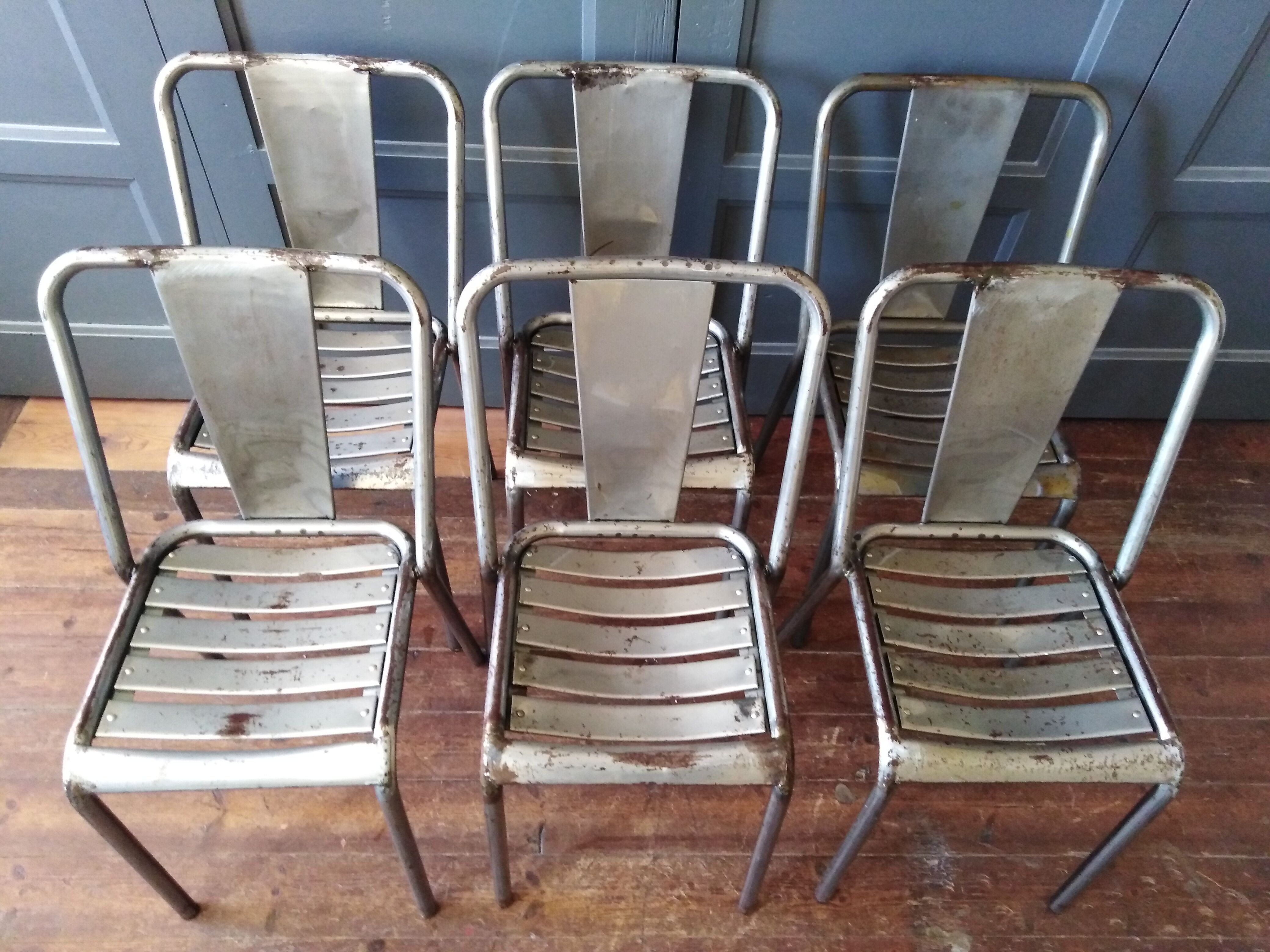 6 Tolix bistro chairs