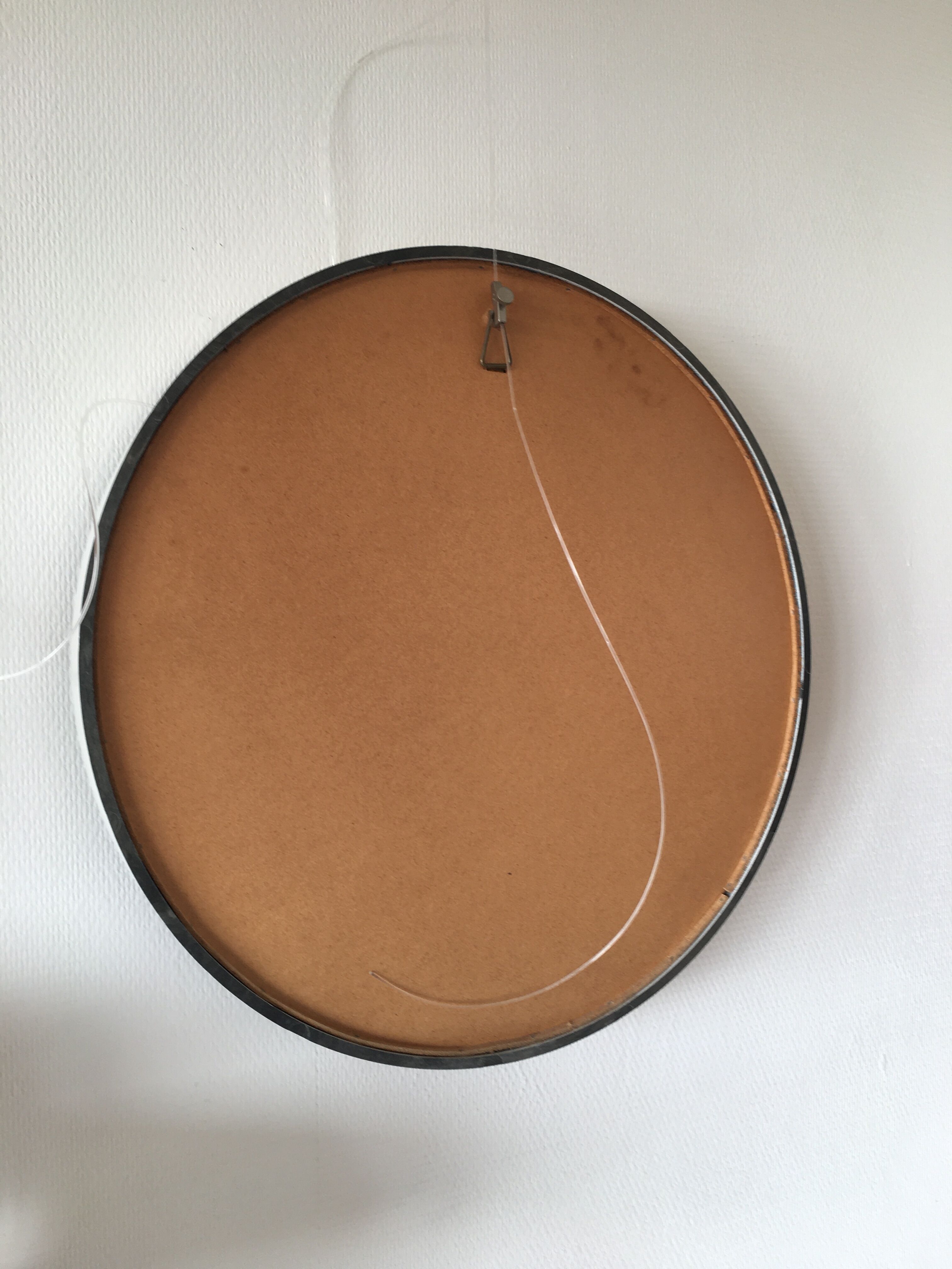 Scandinavian white round modern mirror - 60cm