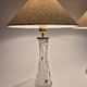 Elegant pair of table lamps The Modern Scandinavian Modern with Orrefors glass and brass.