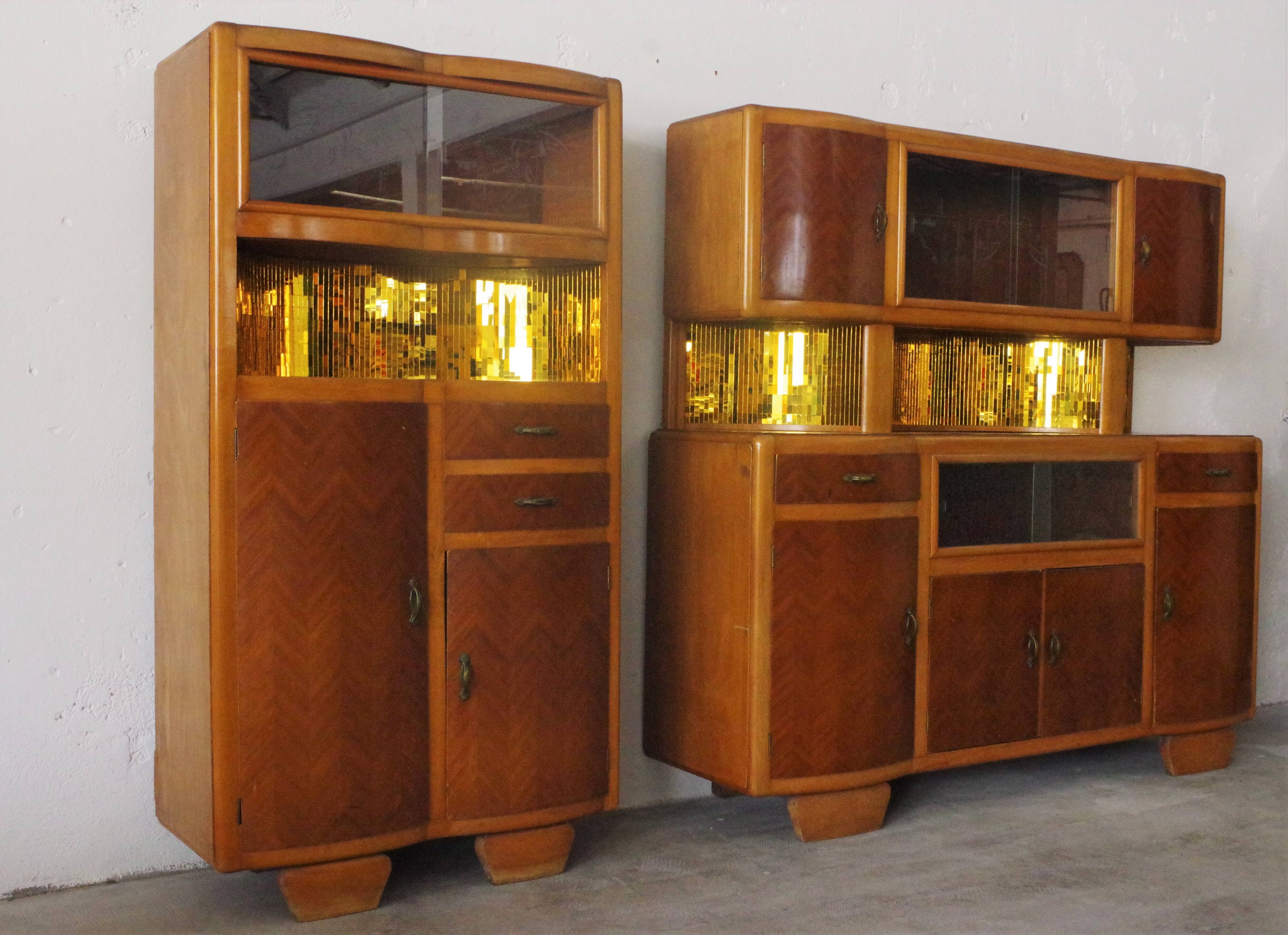 China buffets en Beech, 1950s, Set of 2