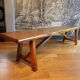 Brutalist elm farm bench